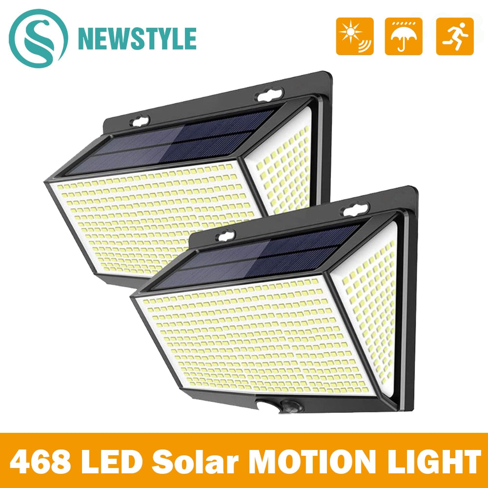 Motion Sensor Solar Outdoor Waterproof 3 Modes Lights for Fence Deck Yard Patio Gate Lawn