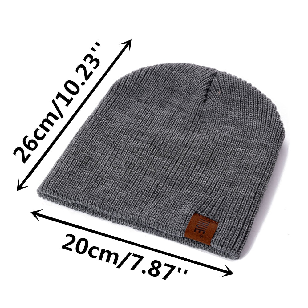 Gender Neutral Casual Warm Knit Winter Beanie Hat Tuque