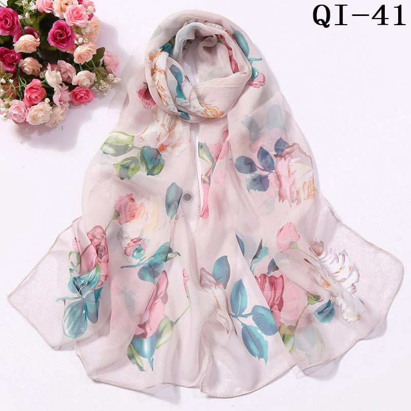 Elegant Light Fashion Multifunction Gradient Chiffon Georgette Scarf Shawl Foulard