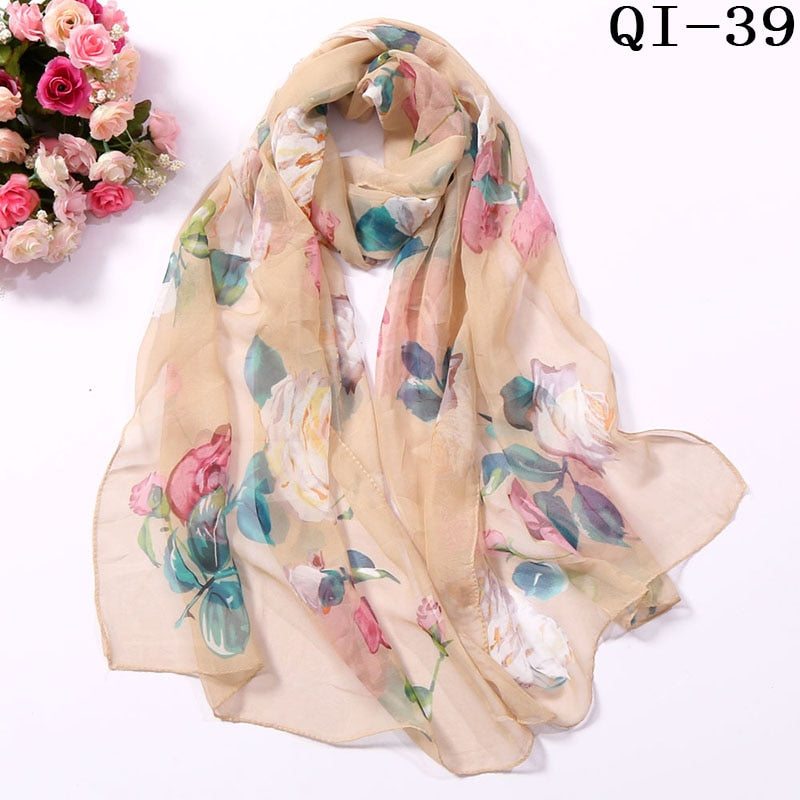 Elegant Light Fashion Multifunction Gradient Chiffon Georgette Scarf Shawl Foulard