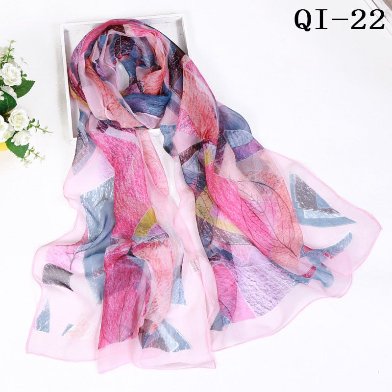 Elegant Light Fashion Multifunction Gradient Chiffon Georgette Scarf Shawl Foulard