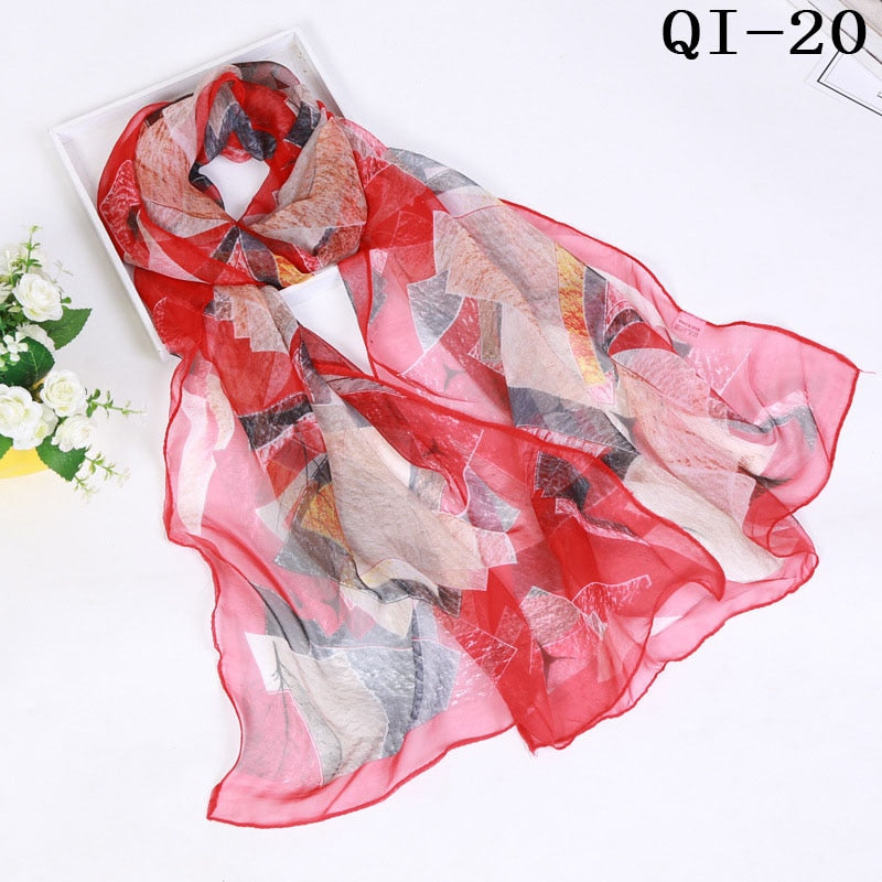 Elegant Light Fashion Multifunction Gradient Chiffon Georgette Scarf Shawl Foulard