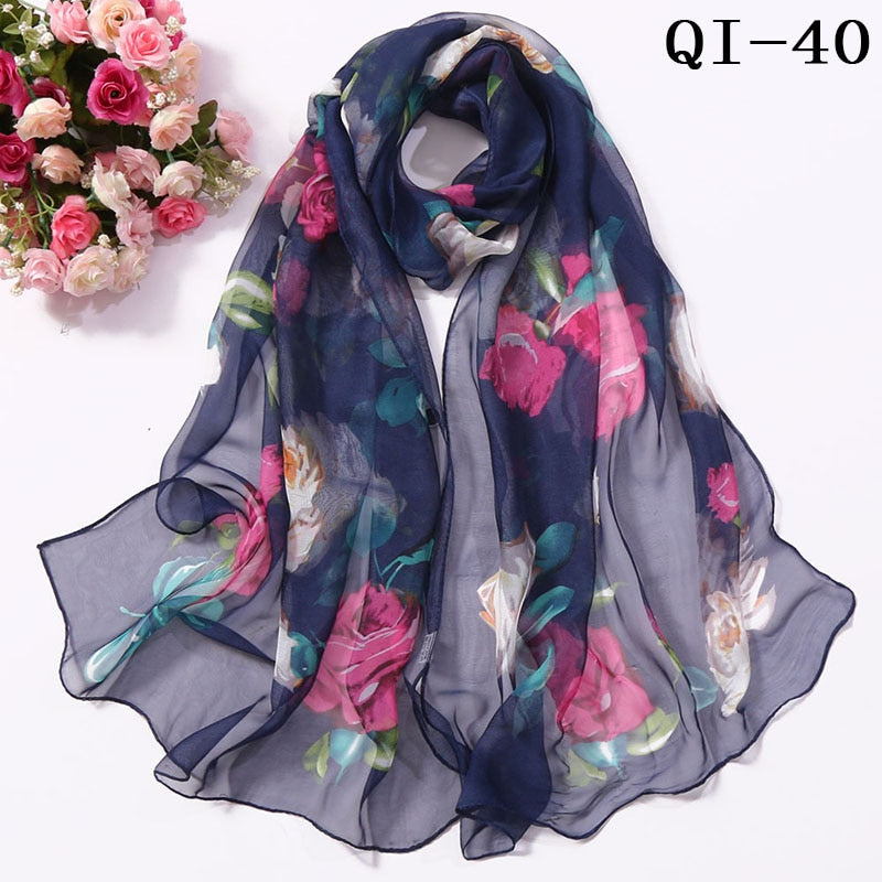 Elegant Light Fashion Multifunction Gradient Chiffon Georgette Scarf Shawl Foulard
