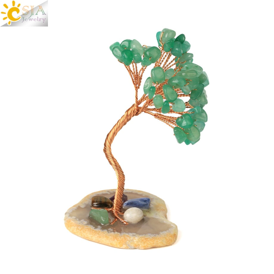 Green Aventurine Healing Crystals Gemstones Trees of Life Money Tree