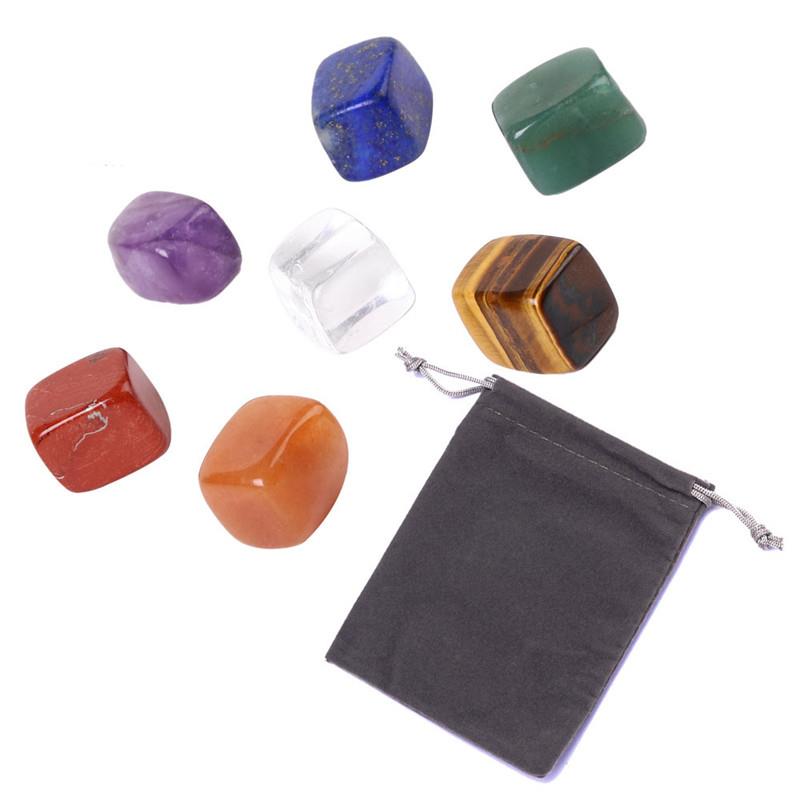 Agate: Grounding, Nourishment, Stability Amethyst: Protection, Cleansing, Intuition Aventurine: Vitality, Confidence, Optimism Carnelian: Sexuality, Vitality, Confidence Quartz (Clear): Manifesting, Deep Healing Lapis Lazuli: Vision, Truth, Awareness Tiger Eye: Balance, Discernment, Grounding
