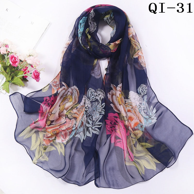 Elegant Light Fashion Multifunction Gradient Chiffon Georgette Scarf Shawl Foulard