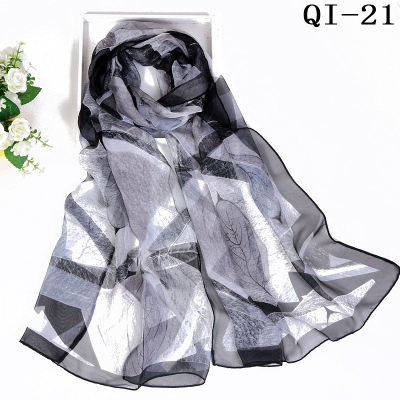 Elegant Light Fashion Multifunction Gradient Chiffon Georgette Scarf Shawl Foulard