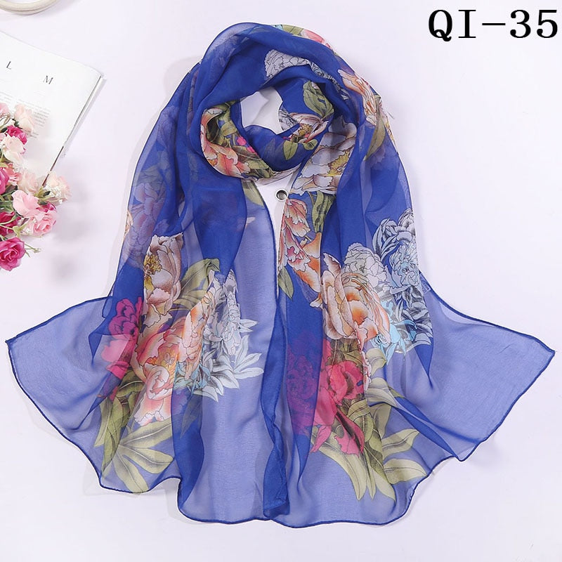 Elegant Light Fashion Multifunction Gradient Chiffon Georgette Scarf Shawl Foulard
