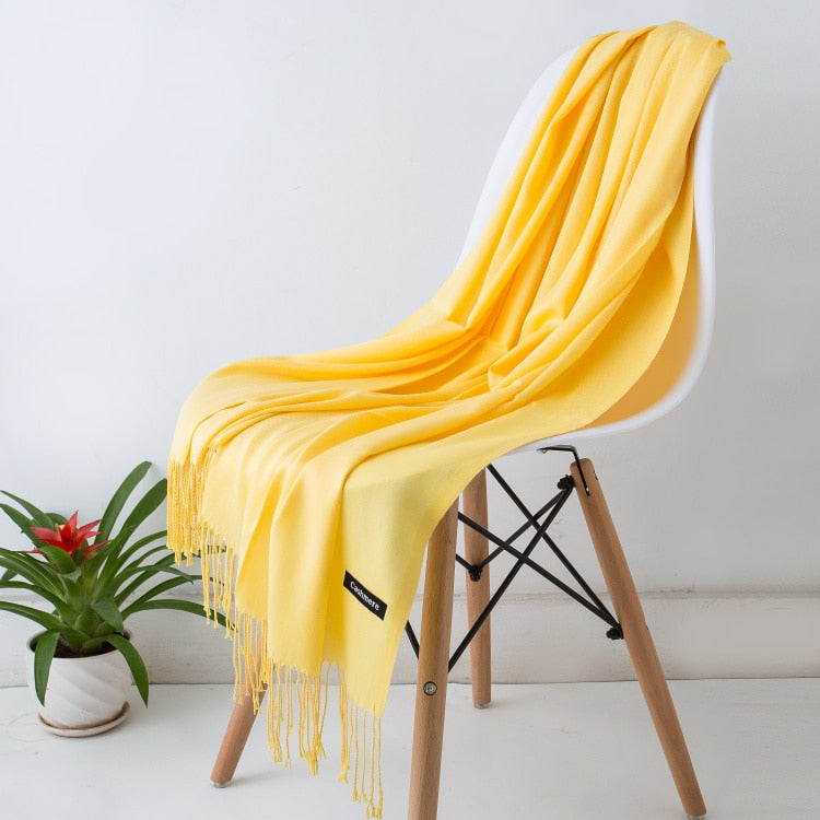 Multifunction stylish long women scarf shawl wrap hijab pashmina foulard solid color