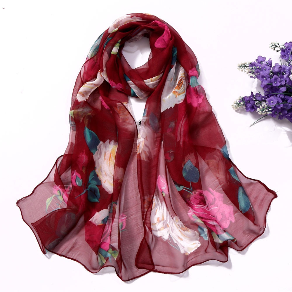 Elegant Light Fashion Multifunction Gradient Chiffon Georgette Scarf Shawl Foulard