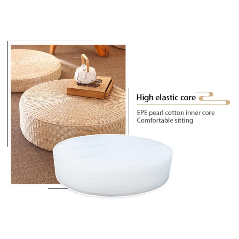 Hand Woven Natural Eco-Friendly Round Straw Tatami Floor Cushion Pad