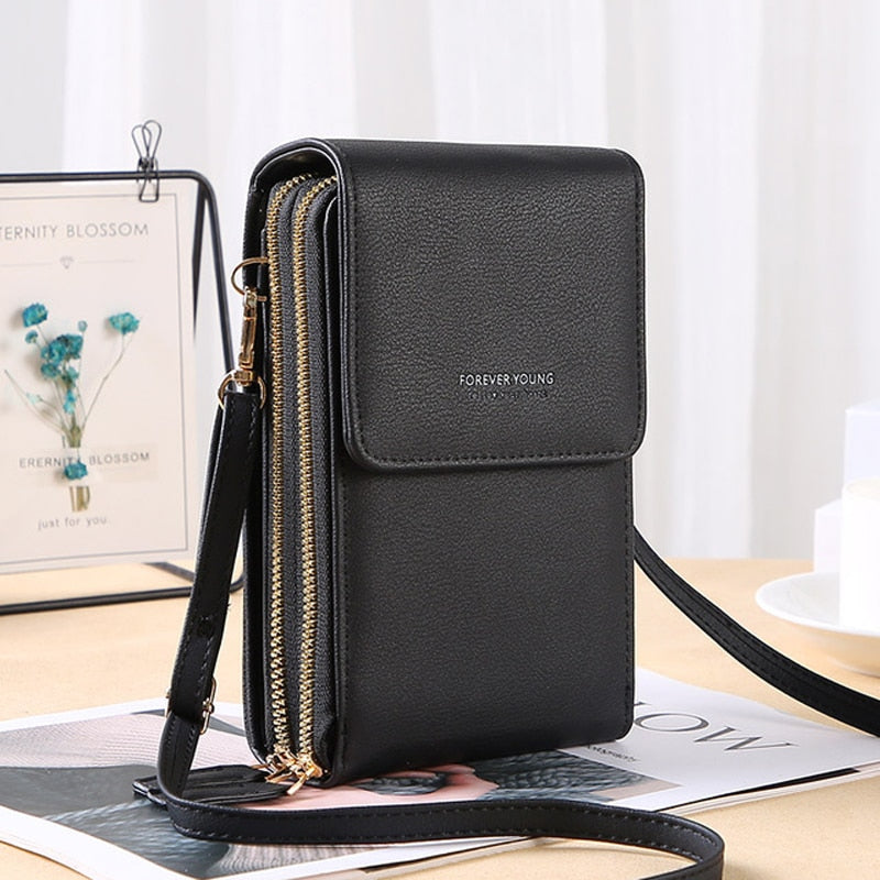 Black Fun Trendy Fashion Versatile Large Capacity Crossbody Shoulder Strap Handbag Purse