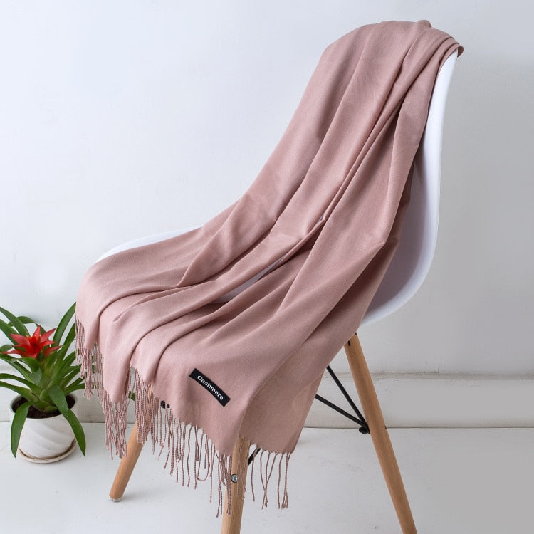 Multifunction stylish long women scarf shawl wrap hijab pashmina foulard solid color