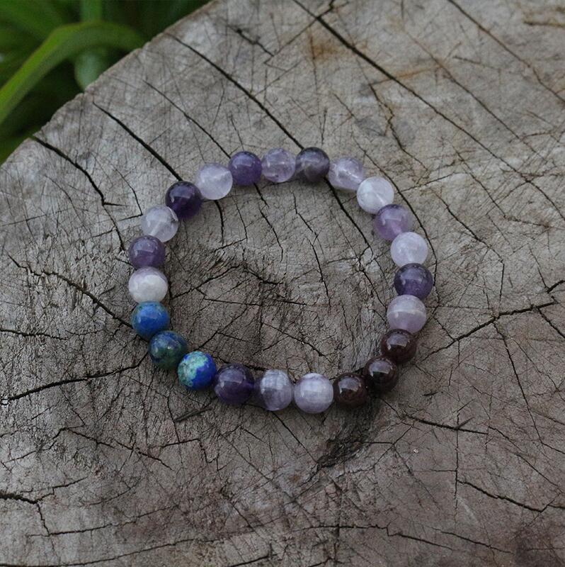 8mm Japamala beads semi-precious stones bracelet and necklace