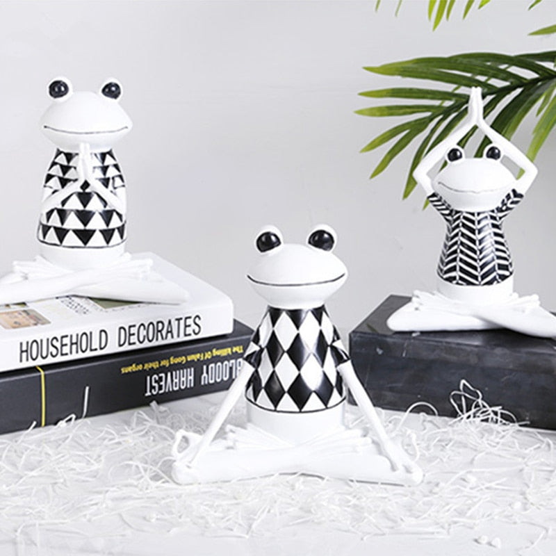Decor Yoga Meditating Fun Frog Figurine
