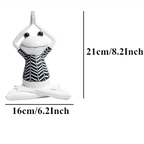 21cm Yoga Meditating Fun Frog Figurine