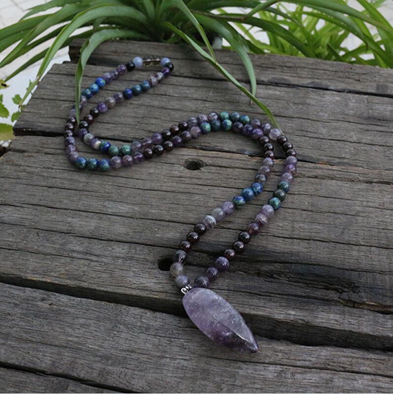 8mm Japamala beads semi-precious stones bracelet and necklace