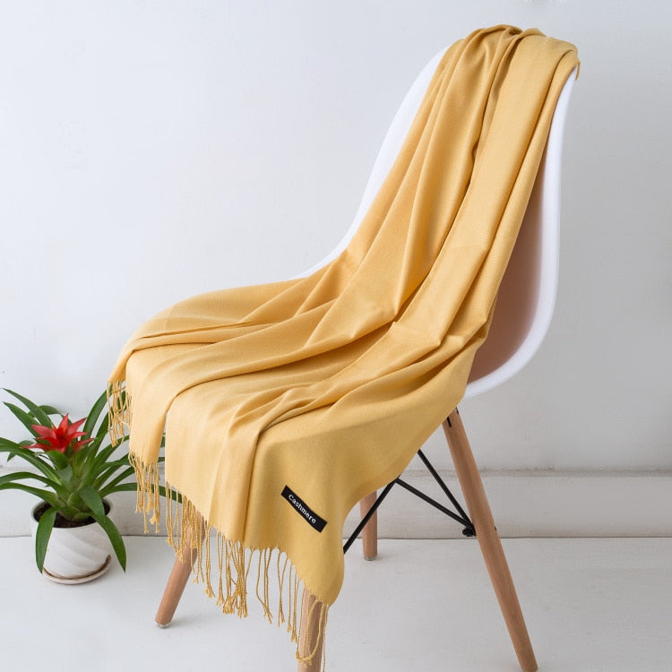 Multifunction stylish long women scarf shawl wrap hijab pashmina foulard solid color