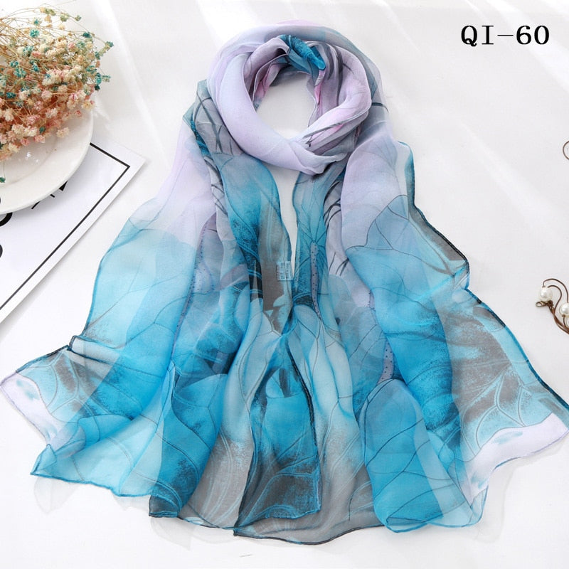 Elegant Light Fashion Multifunction Gradient Chiffon Georgette Scarf Shawl Foulard
