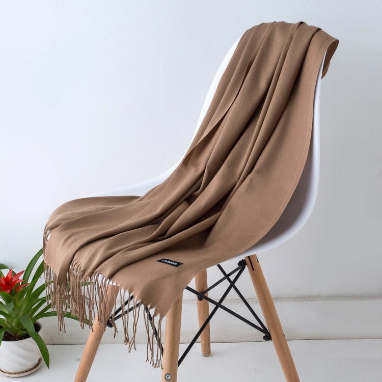 Multifunction stylish long women scarf shawl wrap hijab pashmina foulard solid color
