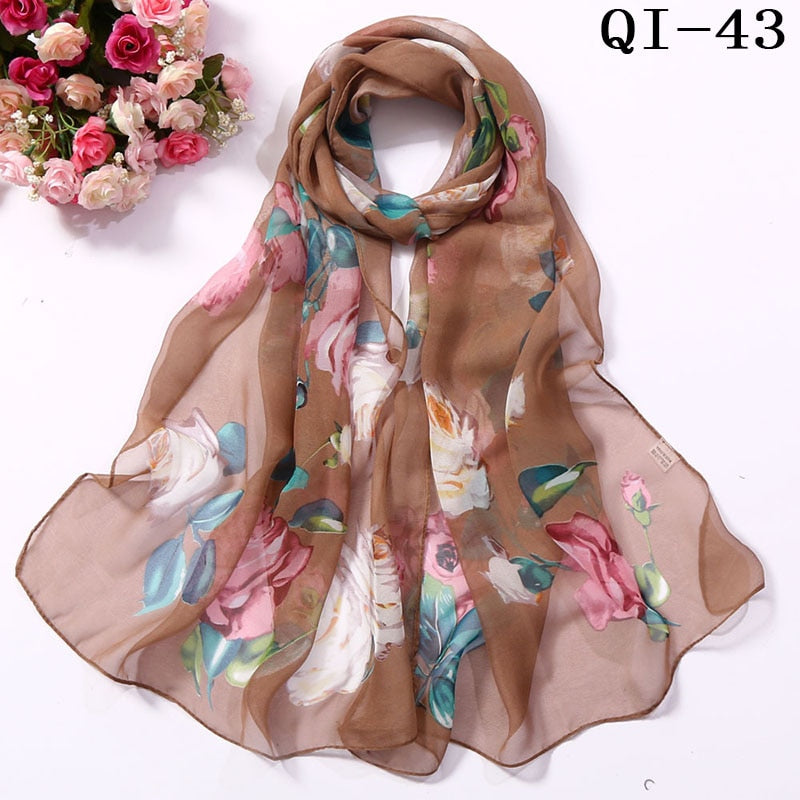 Elegant Light Fashion Multifunction Gradient Chiffon Georgette Scarf Shawl Foulard