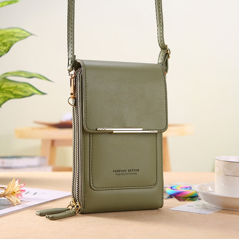 Green Metal Trim Fun Trendy Fashion Versatile Large Capacity Crossbody Shoulder Strap Handbag Purse