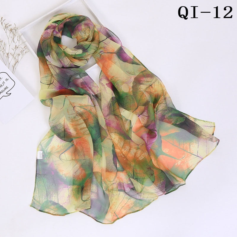 Elegant Light Fashion Multifunction Gradient Chiffon Georgette Scarf Shawl Foulard