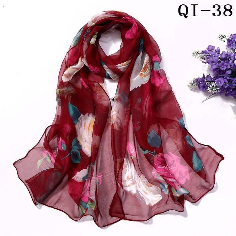 Elegant Light Fashion Multifunction Gradient Chiffon Georgette Scarf Shawl Foulard
