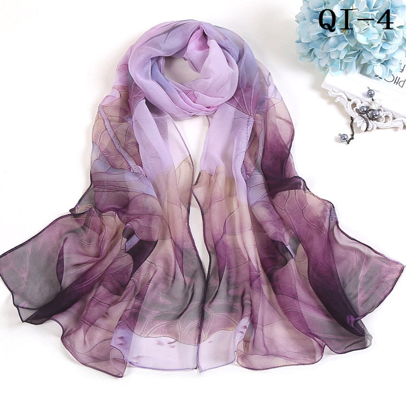 Elegant Light Fashion Multifunction Gradient Chiffon Georgette Scarf Shawl Foulard