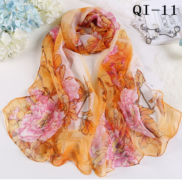 Elegant Light Fashion Multifunction Gradient Chiffon Georgette Scarf Shawl Foulard