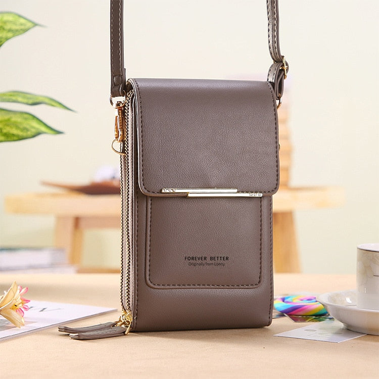 Dark Brown Metal Trim Fun Trendy Fashion Versatile Large Capacity Crossbody Shoulder Strap Handbag Purse