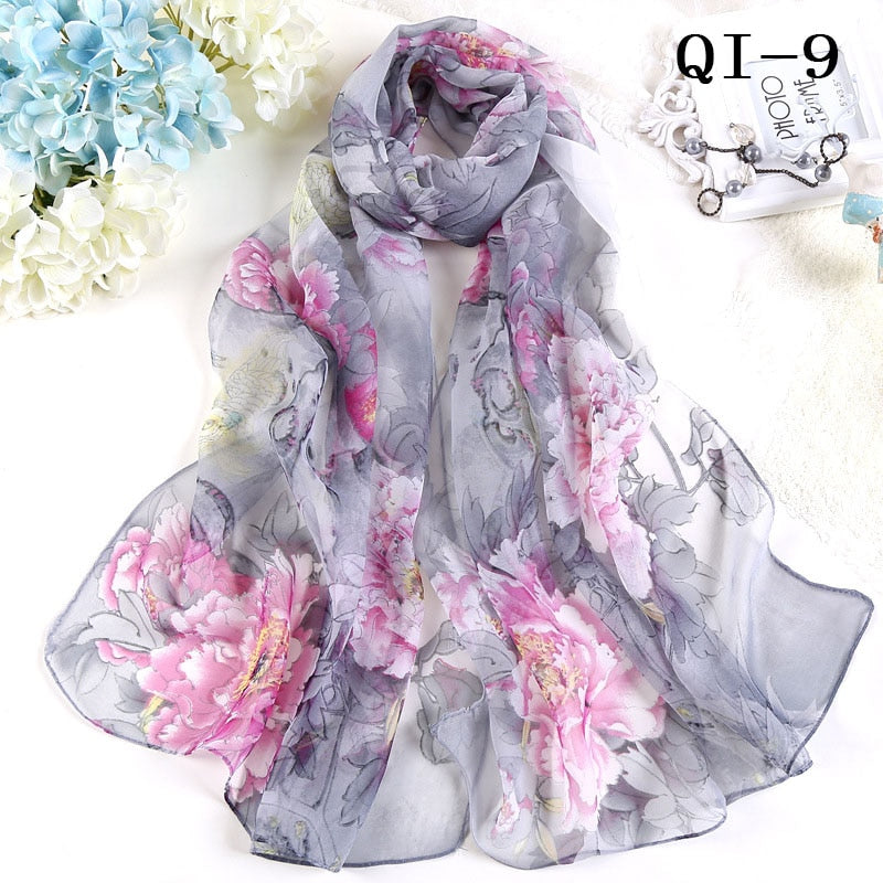 Elegant Light Fashion Multifunction Gradient Chiffon Georgette Scarf Shawl Foulard