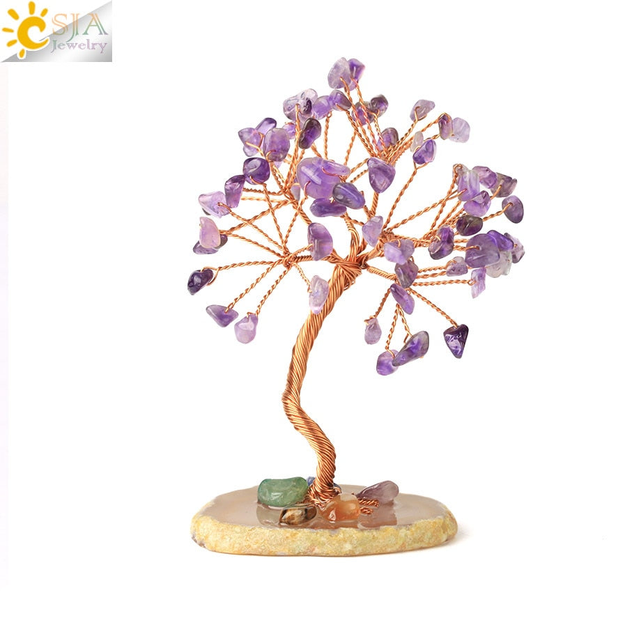 Amethyst Healing Crystals Gemstones Trees of Life Money Tree