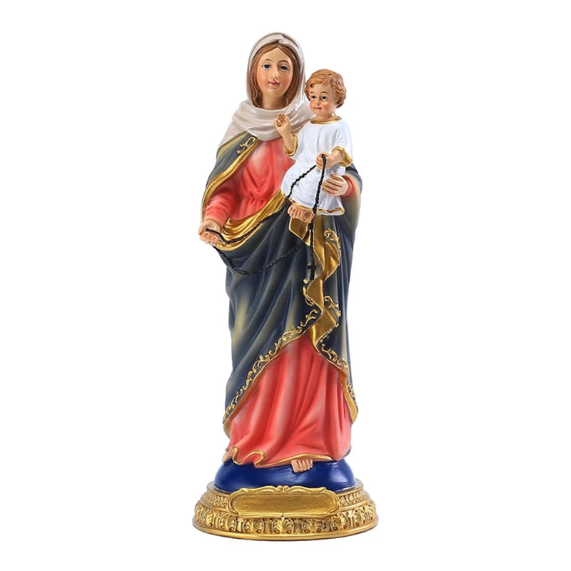 Virgin Mary and Baby Jesus Christian Catholic Figurine Statue Ornament