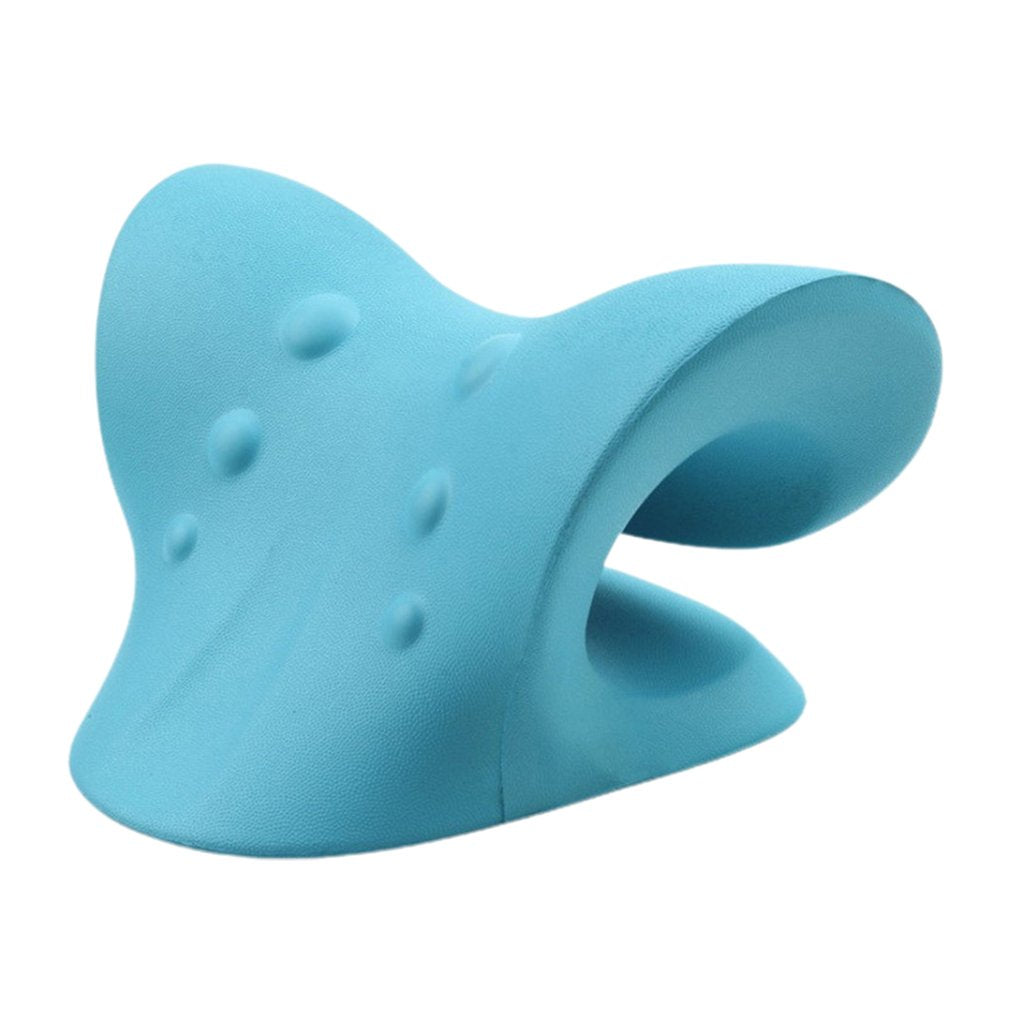 blue Neck Shoulder Cervical Relaxer Stretcher For Tension Stiffness Relief Cervical Spine Alignment