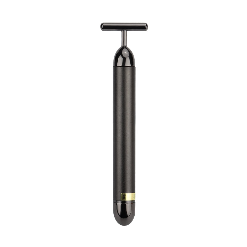 Black T-Shape Battery-Operated Vibrating Facial Stimulator Activator - Facial Beauty Device