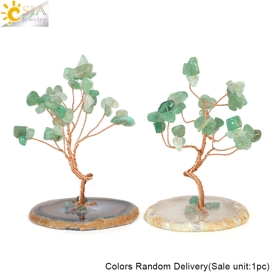 Green Aventurine Healing Crystals Gemstones Trees of Life Money Tree