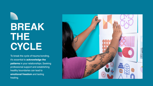 Break the trauma bonding: To break the cycle of trauma bonding, it's essential to acknowledge the patterns in your relationships. Seeking professional support and establishing healthy boundaries can lead to emotional freedom and lasting healing.