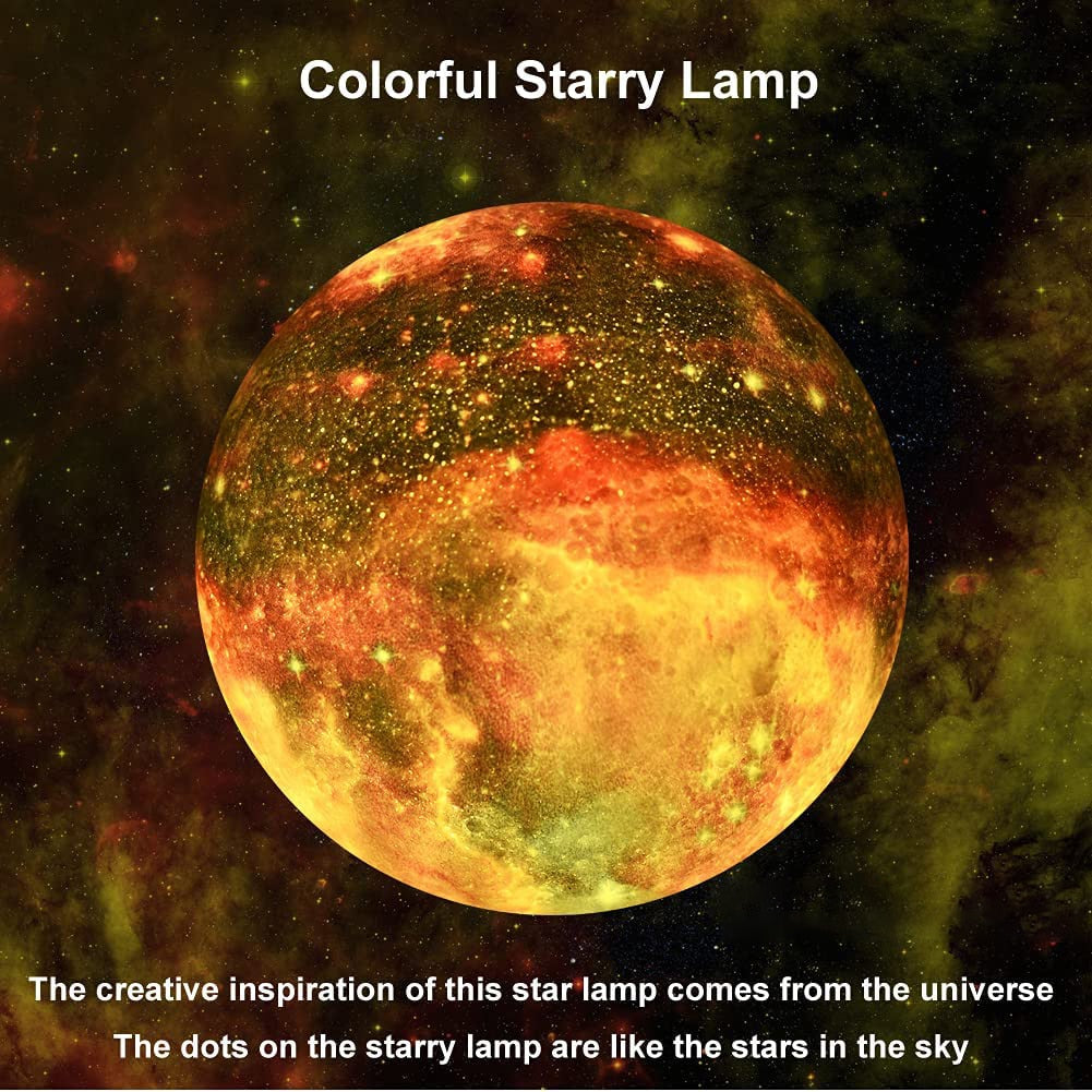 Outstanding Colorful Galaxy Moon Globe Ambiance Night Lamp Light LED 3D