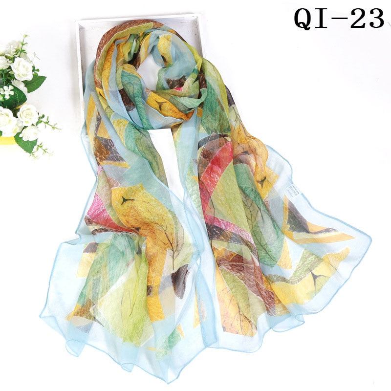 Elegant Light Fashion Multifunction Gradient Chiffon Georgette Scarf Shawl Foulard