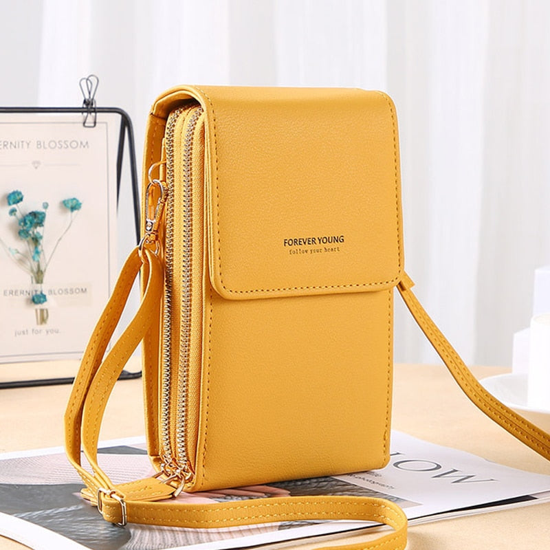 Yellow Fun Trendy Fashion Versatile Large Capacity Crossbody Shoulder Strap Handbag Purse