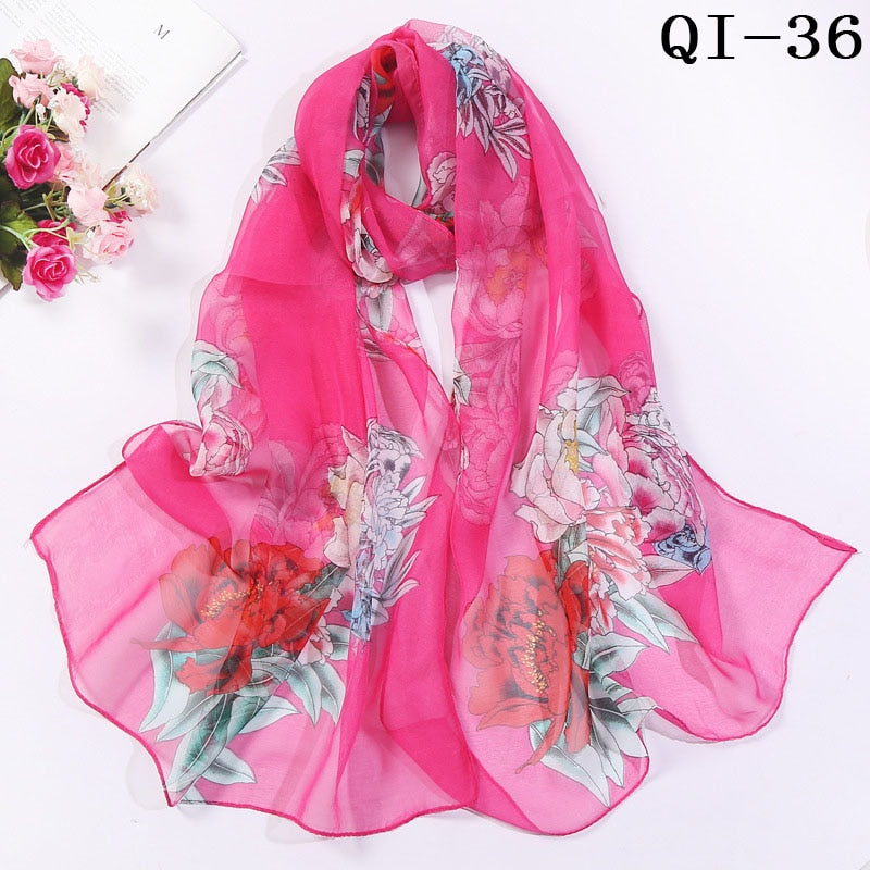 Elegant Light Fashion Multifunction Gradient Chiffon Georgette Scarf Shawl Foulard