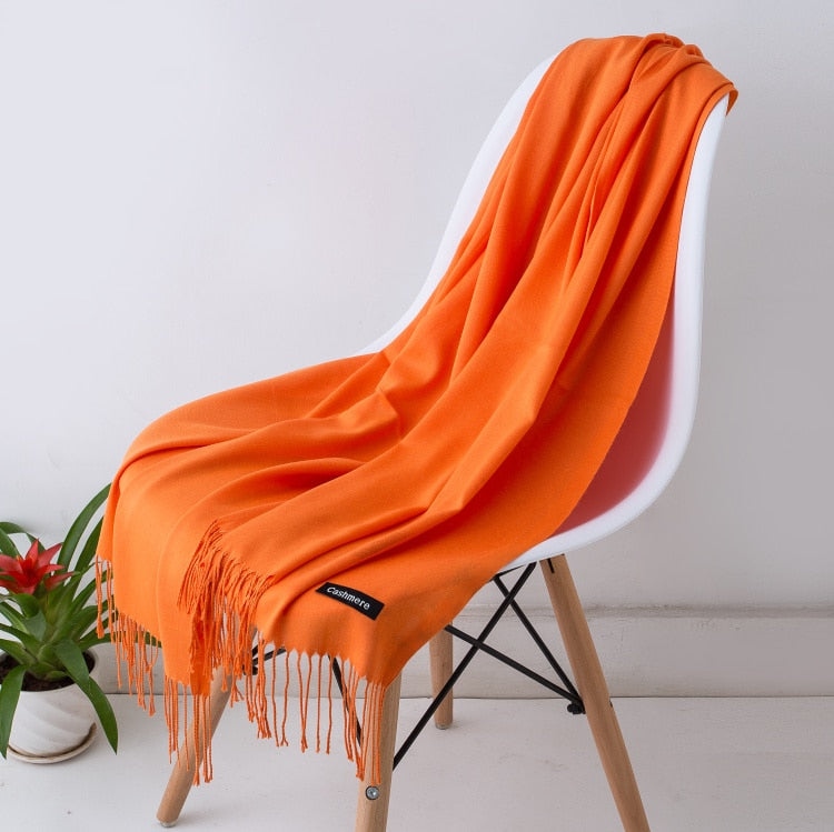 Multifunction stylish long women scarf shawl wrap hijab pashmina foulard solid color