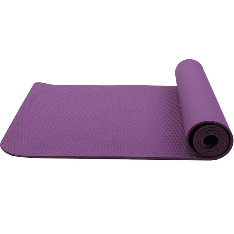 Purple Durable High Density Two-Colour Non-Slip Yoga Mat