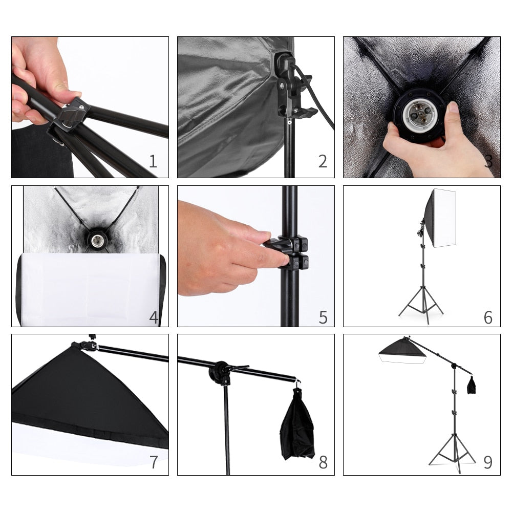 Instructions How To Use Professional Photo Studio Lighting Kit