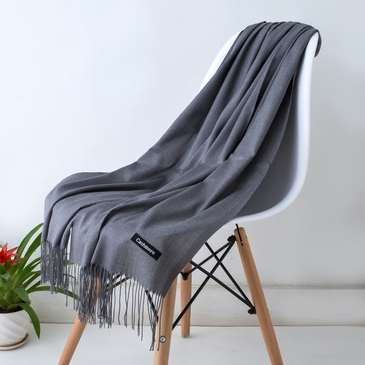 Multifunction stylish long women scarf shawl wrap hijab pashmina foulard solid color