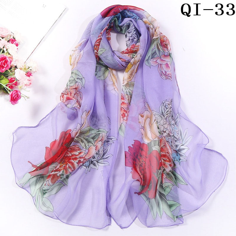 Elegant Light Fashion Multifunction Gradient Chiffon Georgette Scarf Shawl Foulard