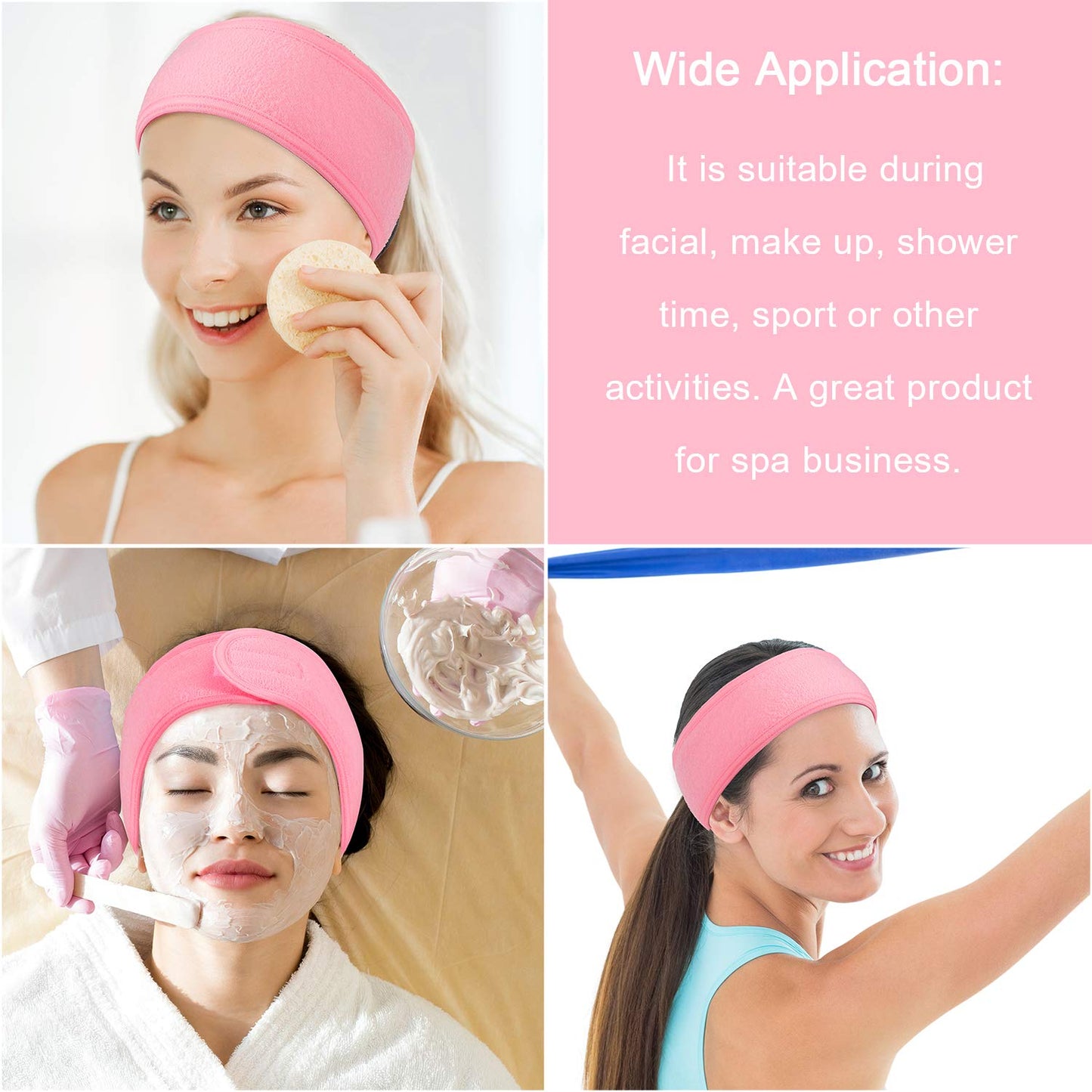 Situations where to use Adjustable Stretchy Face-Wash Spa Make-Up Headband And Mask Brush