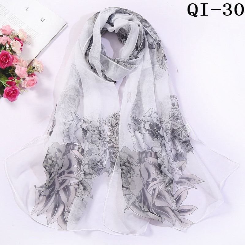 Elegant Light Fashion Multifunction Gradient Chiffon Georgette Scarf Shawl Foulard