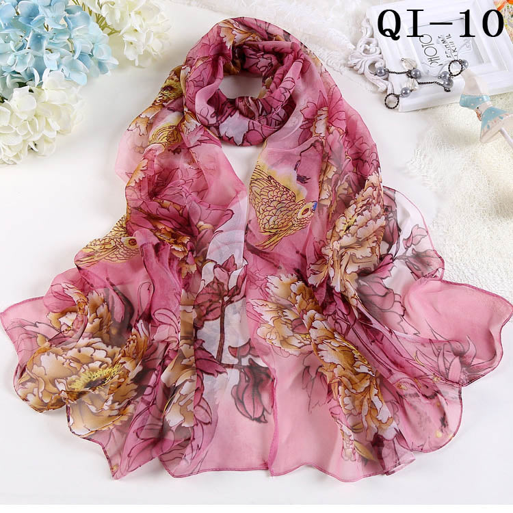 Elegant Light Fashion Multifunction Gradient Chiffon Georgette Scarf Shawl Foulard